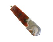 Faux Ocean Jasper Mineral Shrink Plastic Pendant