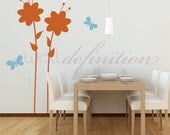 Wall Decals Nursery Tree Wall Stickers - Flowers and Butterflies