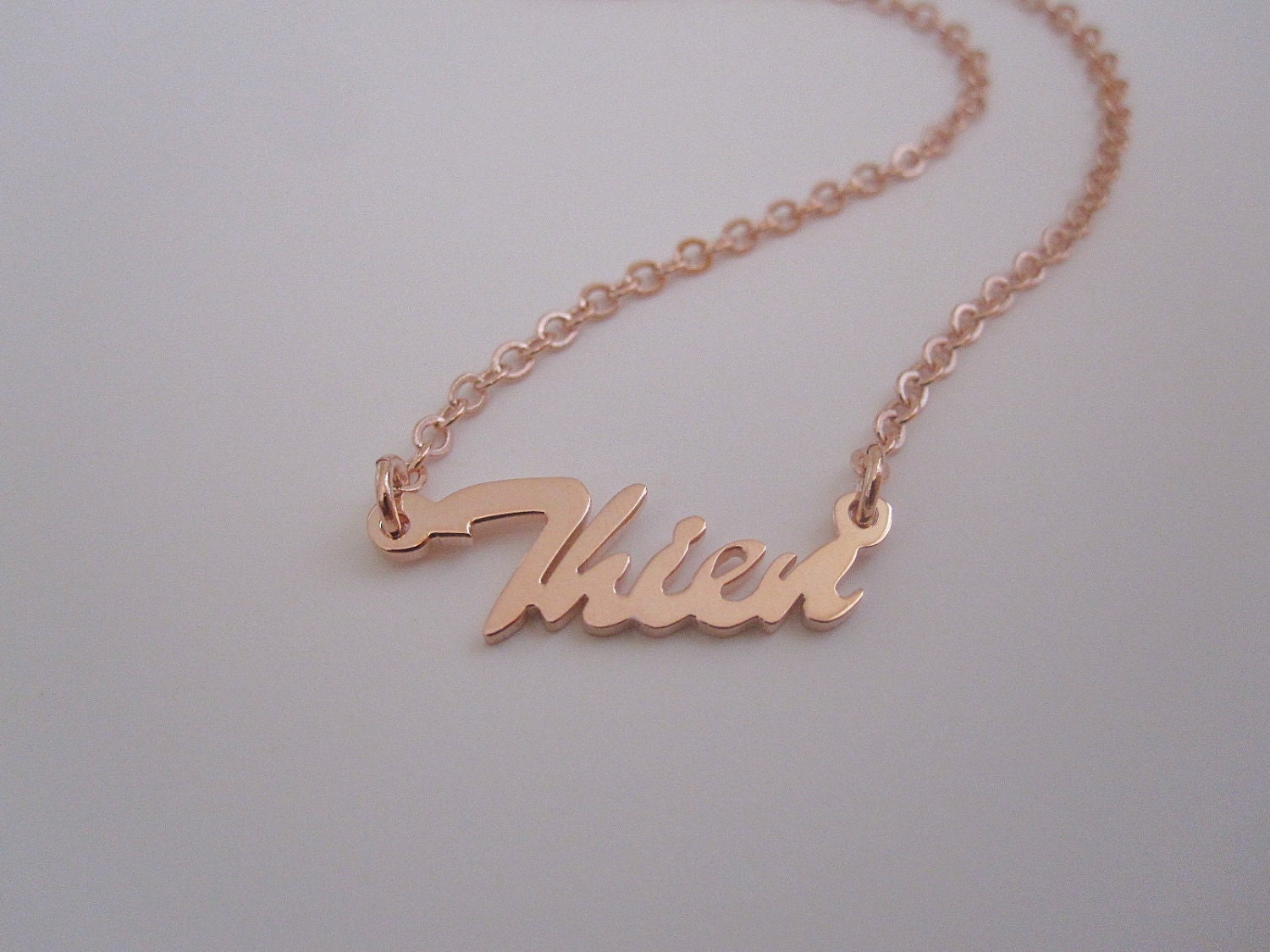 Personalized Mini Rose Gold Name Necklace