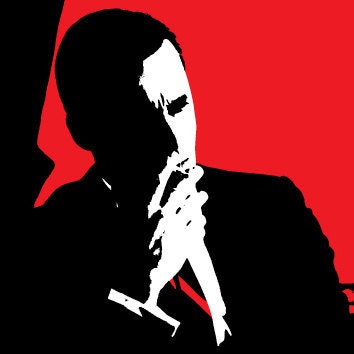 11x14 Mad Men Don Draper on red (279mm x 355mm)