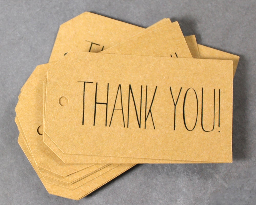 Wedding Thank You Tags for DIY Wedding Favors Set of 20