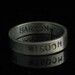 Handmade Sterling Silver Ring 4mm Band Personalized Inspirations - Unisex Stamped Both Sides