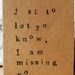 Missing you type card A6