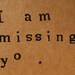 Missing you type card A6