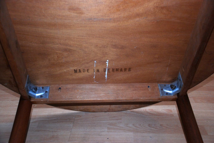 Danish Modern Teak Round Coffee Table Wegner Eames Era