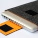 15" inch Apple Macbook Pro laptop Sleeve Case Cover - Dark Gray & Mustard - Weird.Old.Snail