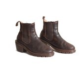 Dr Martens Distressed Ankle Stretch Combat Boots in Womens 7