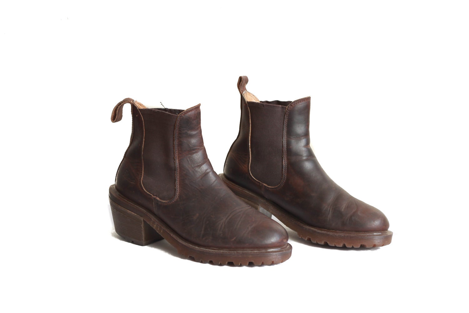 Dr Martens Distressed Ankle Stretch Combat Boots in Womens 7