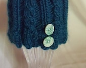 Cable Knit Button Hat