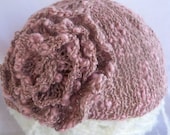 Knit Rose Hat