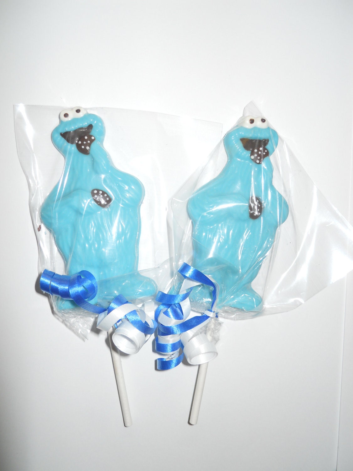 12 Sesame Street Cookie Monster Chocolate Lollipops Birthday Gifts Party Favor Kids
