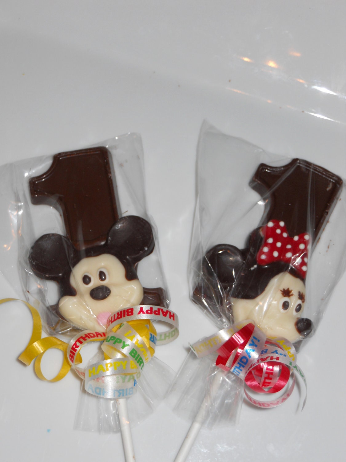 24 Disney 12 Mickey Mouse 12 Minnie Mouse 1st First Birthday Gourmet Chocolate Lollipops Birthday Gifts Party Favor Kids