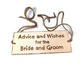 Rustic Wedding Decor. Wood burned wedding plaque for your Wish Tree, or Bird Cage.  Barnyard Chic.