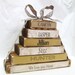 Rustic family name block set. FOUR blocks, custom made for your family. Perfect Grandparent, parent and family gift
