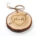 SMALLER sized Rustic Wedding Tree Ring Initials. Custom made for the Bride and Groom. Great Christmas gift.