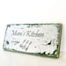 Shabby Chic torn paper Mums Kitchen sign.  Perfect gift for Mom.