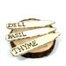 Garden Stakes or Herb Markers.  Set of three wood burned stakes.
