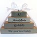 Rustic family name block set. FOUR blocks, custom made for your family. Perfect Grandparent, parent and family gift