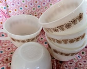 Corelle Dishes  Pyrex Compatibles Butterfly Gold Cups - 5