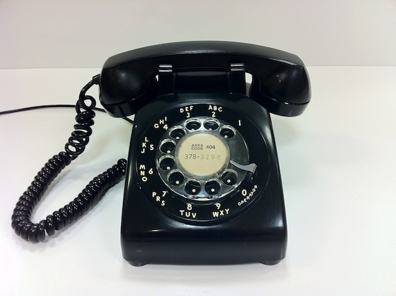 Black Rotary Telephone Western Electric 1965