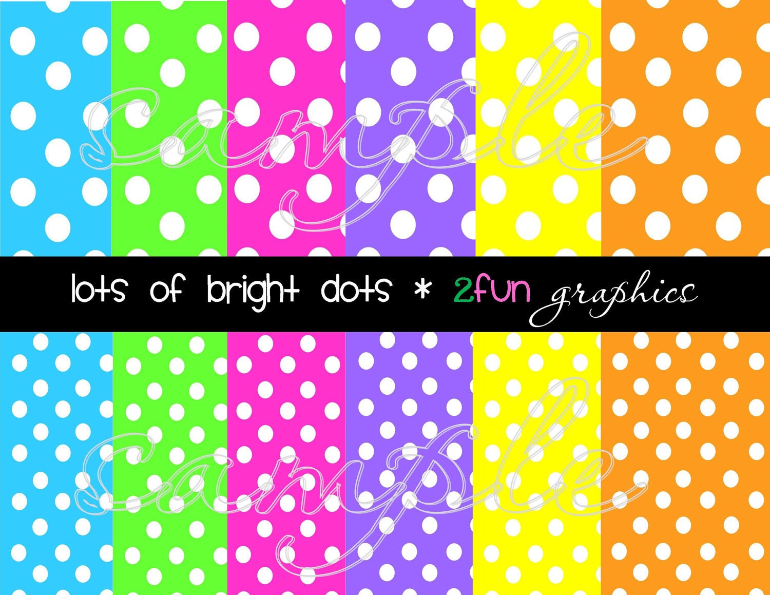 Lots of bright dots...digital background sheets..8.5x11.. 12 sheets, personal or small commercial use Il_570xn