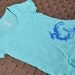 Bold Blue Dragon Screenprinted on Sky Blue Scoopneck Tee - Women's Size L