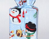 Tissue  Box Holder, Snowman, Winter, Blue, Christmas.