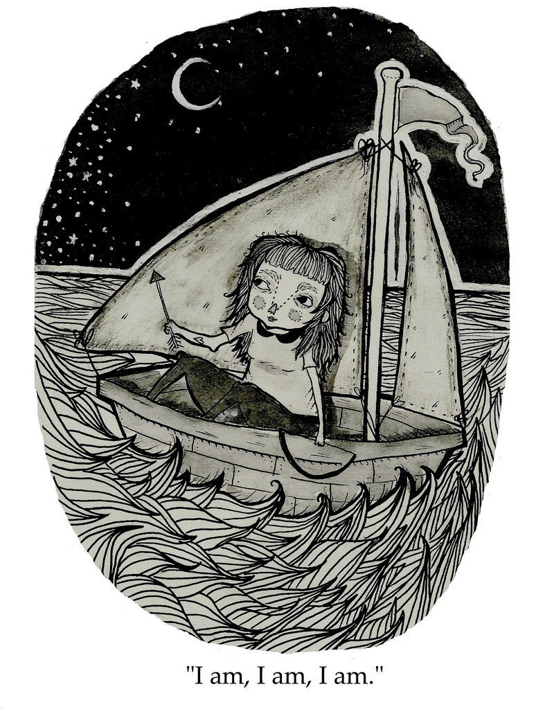 Giclée print - Sylvia Plath's The Bell Jar 'I am, I am, I am'