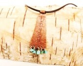 loved - triangle copper turquoise necklace pendant, gemstone, tribal, primitive - WildLifeStyle