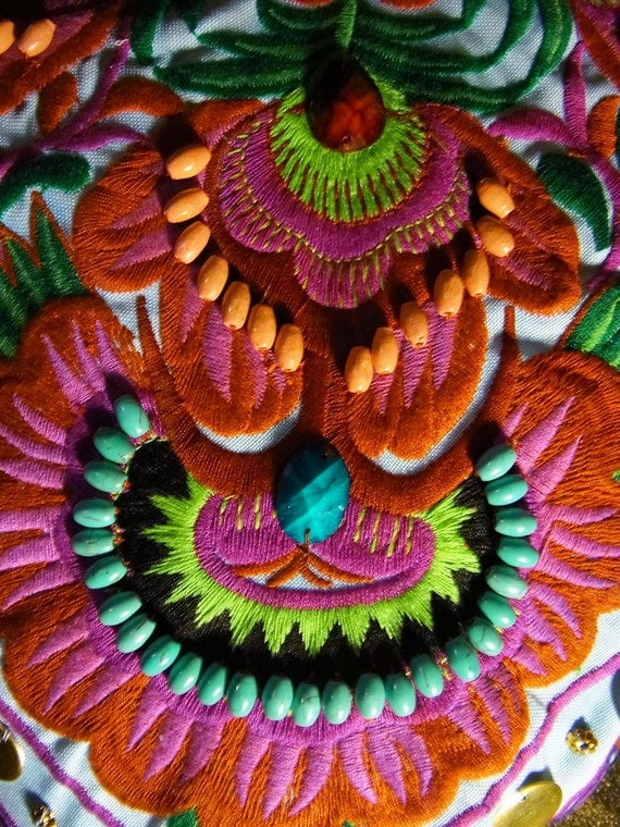 Colorful embroidery Pillow case, hippie ethnic style