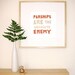 Parsnips Are The Absolute Enemy - Lino Print - 30cm x 30cm