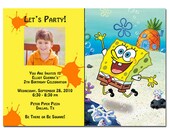 SpongeBob SquarePants Birthday Invitation - Splatter