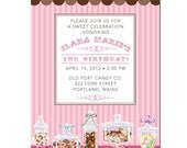 Sweet Shoppe Candy Buffet Invitation