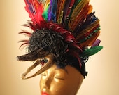 Feathered Rainbow Gator Headdress