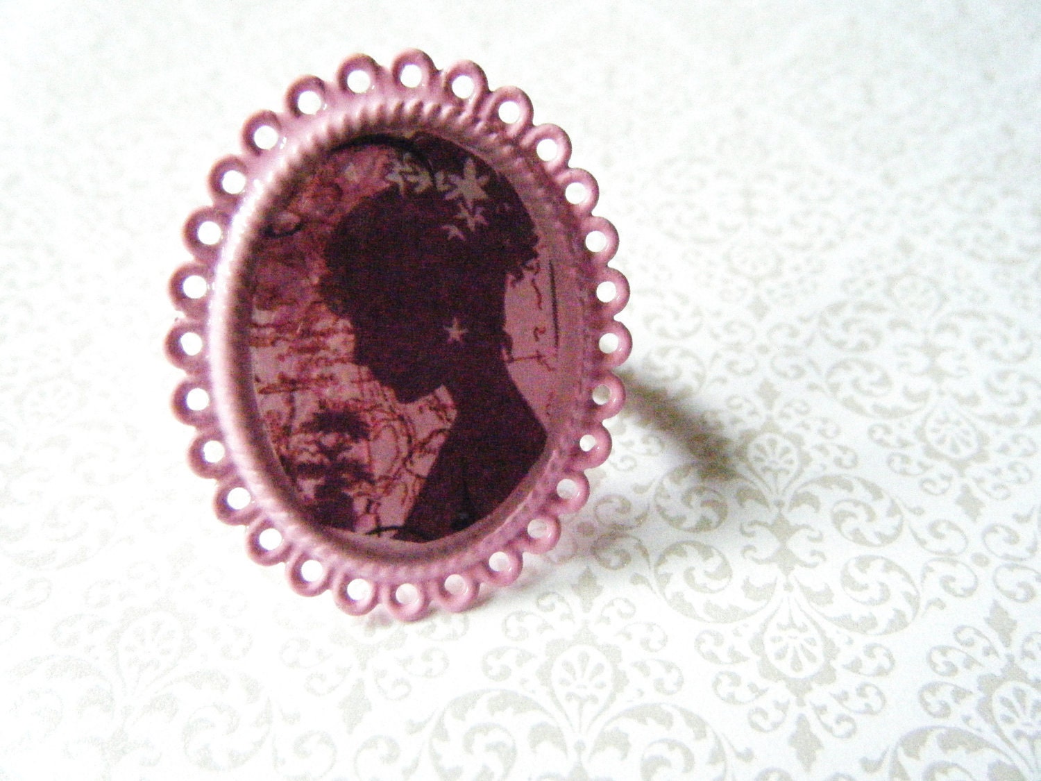Pink Silhouette Ring