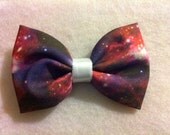 Nebula/Space/Galaxy Print Fabric Hair Bow - BACK IN STOCK