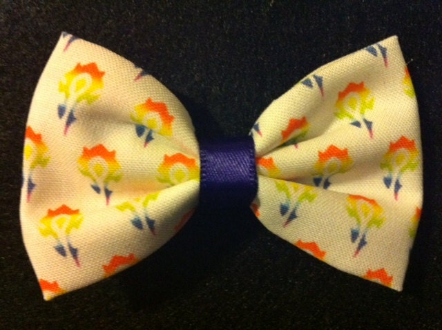 Rainbow Horde Symbol Fabric Hair Bow