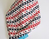 Bamboo Terry Dribble Bib White & Blue Star  - another Baby Gift Idea from Cwtch Bugs