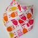Baby Bandana Bib in SUPER ABSORBENT Bamboo Terry & Pink Owls - Cwtch Bugs Not Just For Mealtimes....