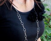 Long Sterling Silver Necklace 60" Round Cable Chain