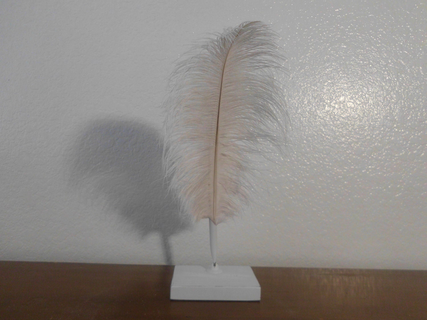 White Wedding Feather Pen Stand Ostrich Decoration Reception Centerpiece French Country Paris Shabby Chic Home Decor Rustic