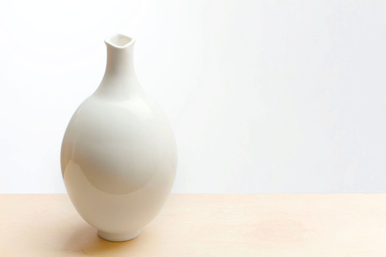 Large White Ceramic Vase