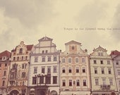Prague Photo Art Print Old Town Square Europe Travel Pastel - 8 x 12