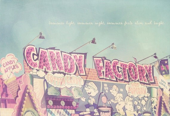 Carnival Candy Factory Photo Art Print Pink Sweet Sugar Whimsical Summer - 8 x 12