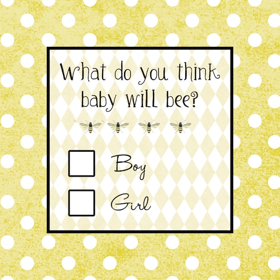 Honeybee Collection: Printable Gender Ballot - As Seen on Hostess with the Mostess Il_570xn