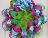 Seafoam Green Mesh Wreath