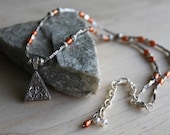 Copper Pearl & Hills Silver Necklace