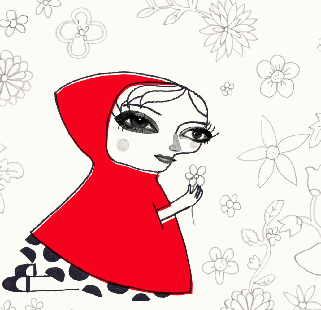 Little red riding hood - Illustration print