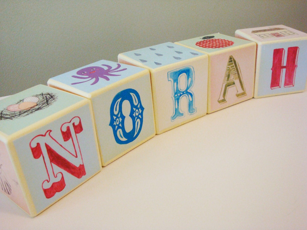 Personalized alphabet blocks - custom name blocks