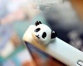 1Pc Cute Resin Panda Anti Dust Plug - 3.5mm Smart Phone Dust Stopper Earphone Cap Dustproof Plug Charms